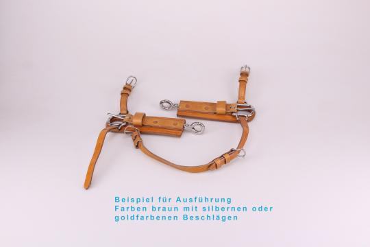Strangstutzen 25 mm - Zweispänner für Marathon-Kumt "Ronja Duo" - Gold oder Silber 